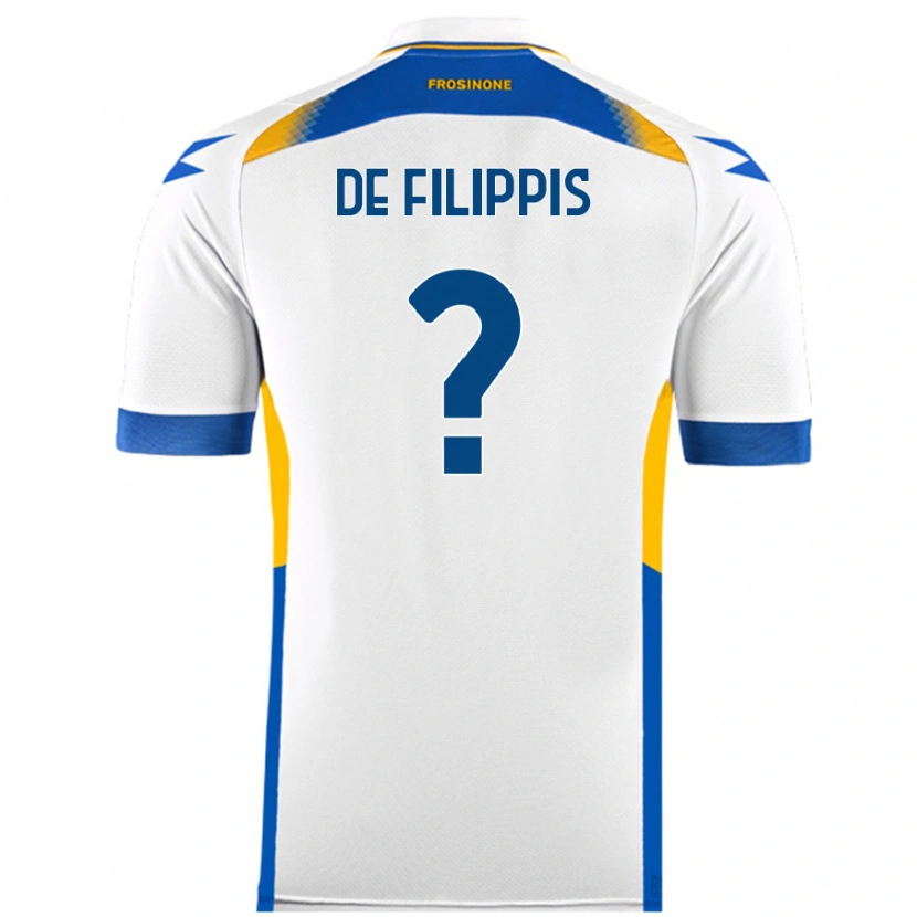 Danxen Enfant Maillot Walter De Filippis #0 Blanc Tenues Extérieur 2024/25 T-Shirt