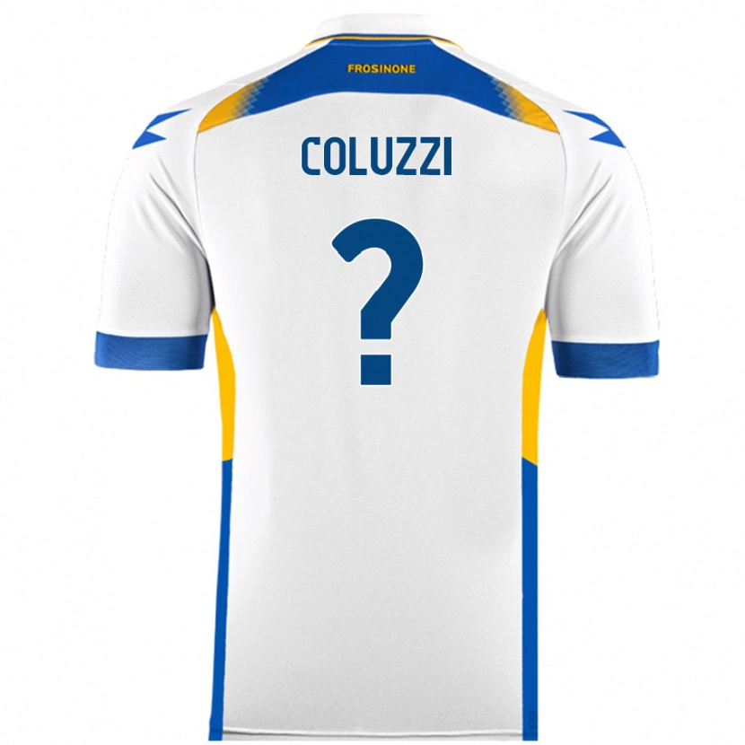 Danxen Enfant Maillot Alessandro Coluzzi #0 Blanc Tenues Extérieur 2024/25 T-Shirt