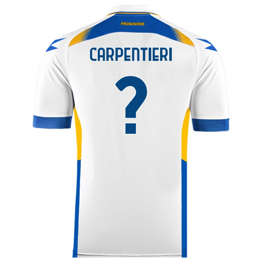 Danxen Enfant Maillot Christian Carpentieri #0 Blanc Tenues Extérieur 2024/25 T-Shirt