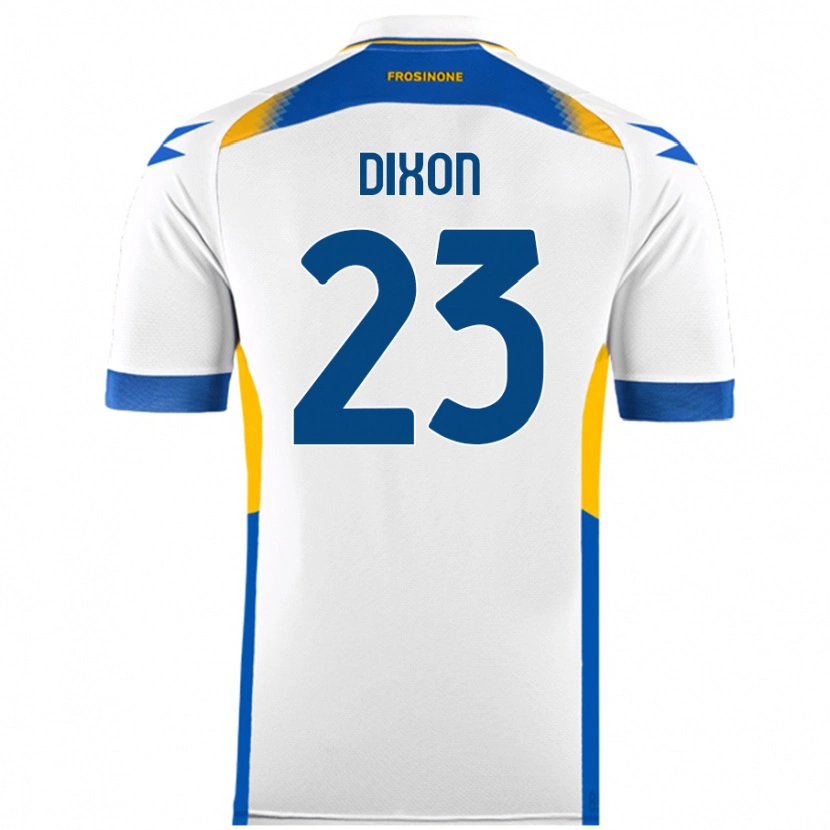 Danxen Enfant Maillot Damar Dixon #23 Blanc Tenues Extérieur 2024/25 T-Shirt