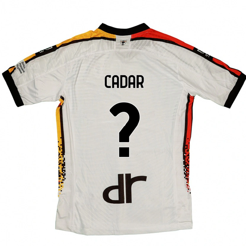 Danxen Enfant Maillot Edgar Cadar #0 Blanc Noir Tenues Extérieur 2024/25 T-Shirt