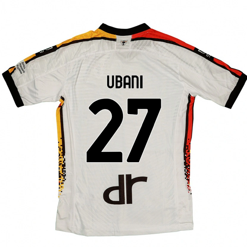 Danxen Enfant Maillot Marlon Ubani #27 Blanc Noir Tenues Extérieur 2024/25 T-Shirt