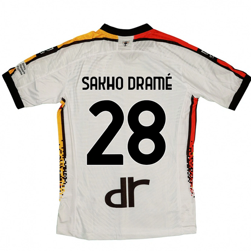 Danxen Enfant Maillot Samba Sakho Dramé #28 Blanc Noir Tenues Extérieur 2024/25 T-Shirt