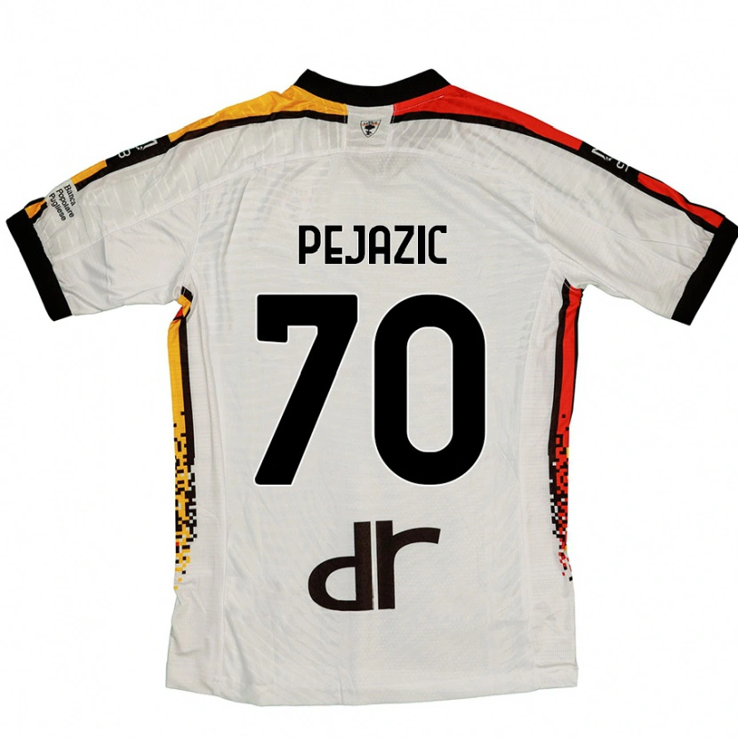 Danxen Enfant Maillot Mario Pejazic #70 Blanc Noir Tenues Extérieur 2024/25 T-Shirt