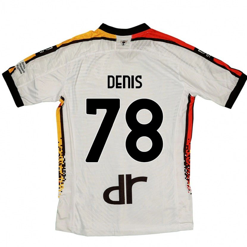 Danxen Enfant Maillot Max Denis #78 Blanc Noir Tenues Extérieur 2024/25 T-Shirt