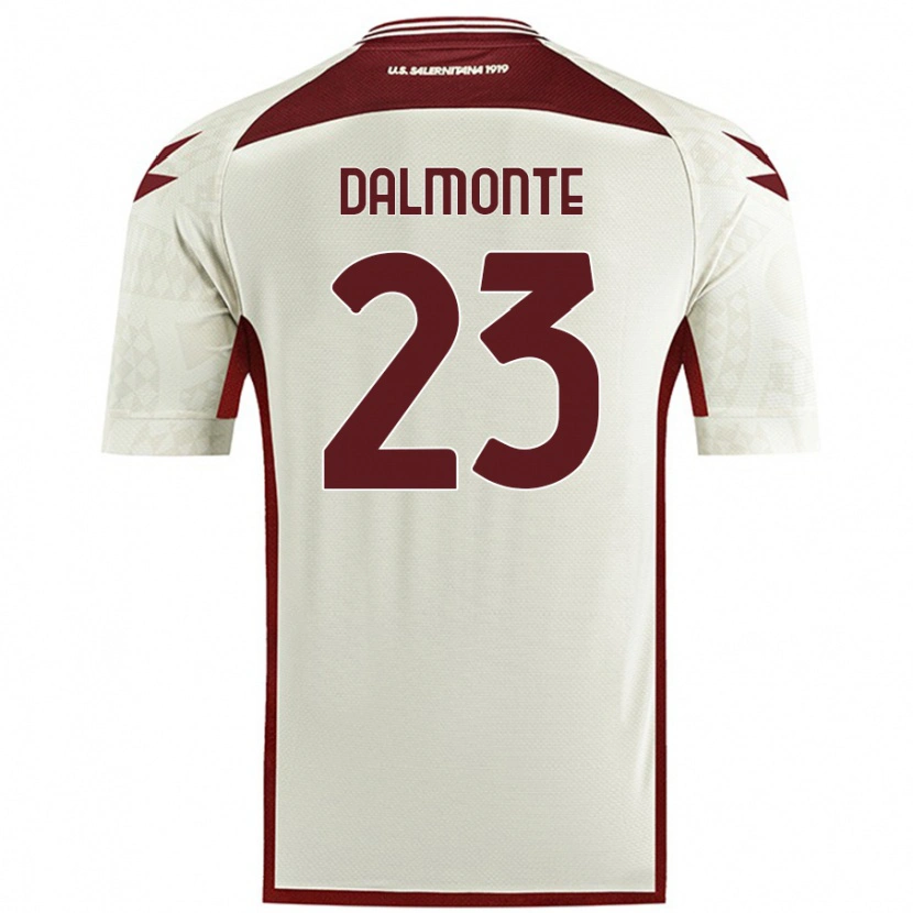 Danxen Enfant Maillot Nicola Dalmonte #23 Couleur Crème Tenues Extérieur 2024/25 T-Shirt