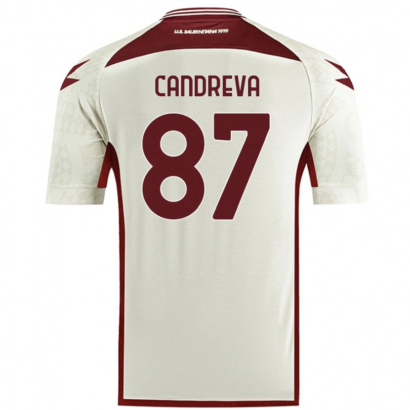 Danxen Enfant Maillot Antonio Candreva #87 Couleur Crème Tenues Extérieur 2024/25 T-Shirt