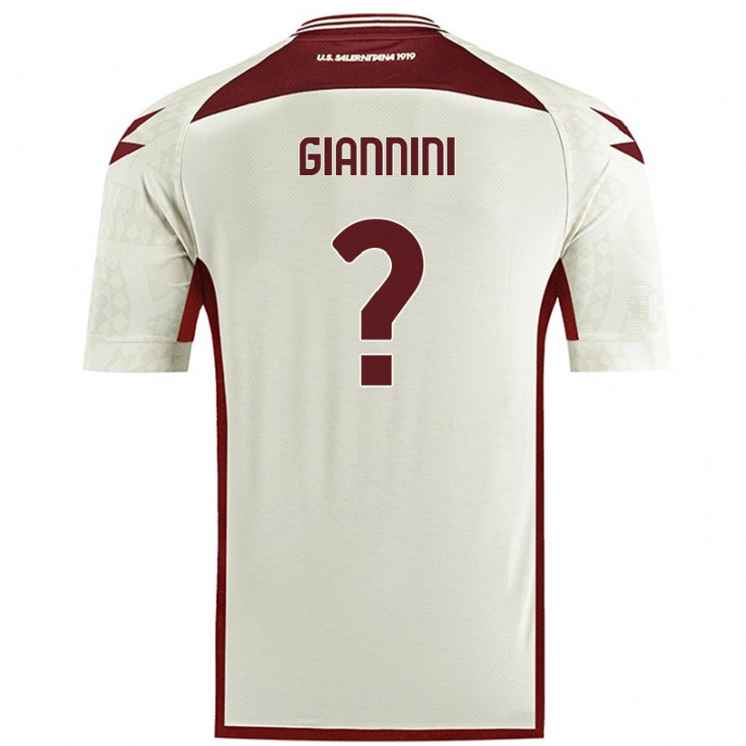 Danxen Enfant Maillot Emanuele Giannini #0 Couleur Crème Tenues Extérieur 2024/25 T-Shirt