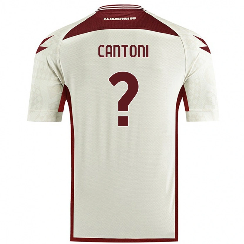 Danxen Enfant Maillot Simone Cantoni #0 Couleur Crème Tenues Extérieur 2024/25 T-Shirt