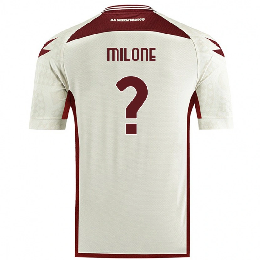 Danxen Enfant Maillot Gabriele Milone #0 Couleur Crème Tenues Extérieur 2024/25 T-Shirt