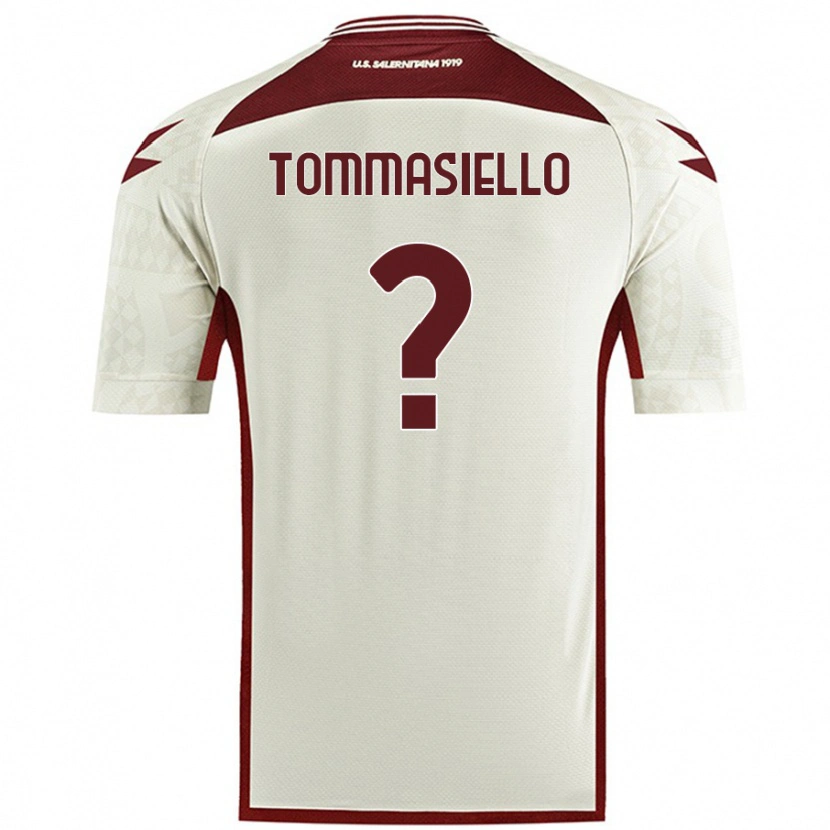 Danxen Enfant Maillot Francesco Tommasiello #0 Couleur Crème Tenues Extérieur 2024/25 T-Shirt