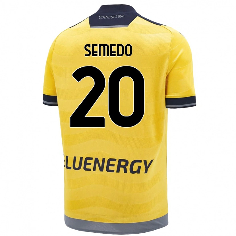 Danxen Enfant Maillot Vivaldo Semedo #20 Doré Tenues Extérieur 2024/25 T-Shirt