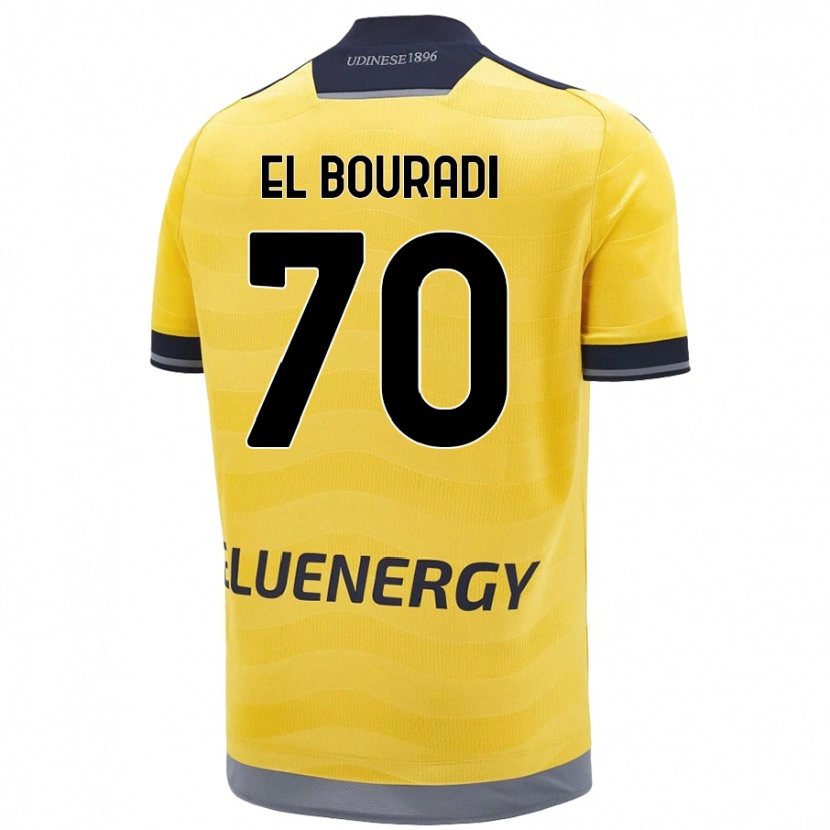 Danxen Enfant Maillot Walid El Bouradi #70 Doré Tenues Extérieur 2024/25 T-Shirt