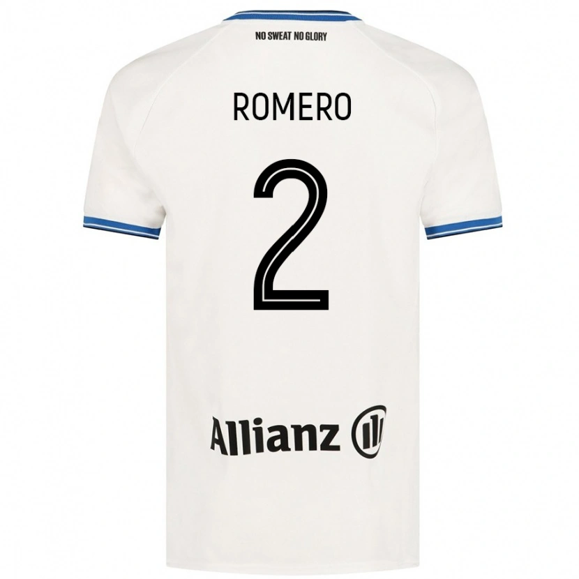 Danxen Enfant Maillot Zaid Romero #2 Blanc Tenues Extérieur 2024/25 T-Shirt