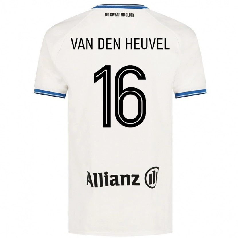 Danxen Enfant Maillot Dani Van Den Heuvel #16 Blanc Tenues Extérieur 2024/25 T-Shirt