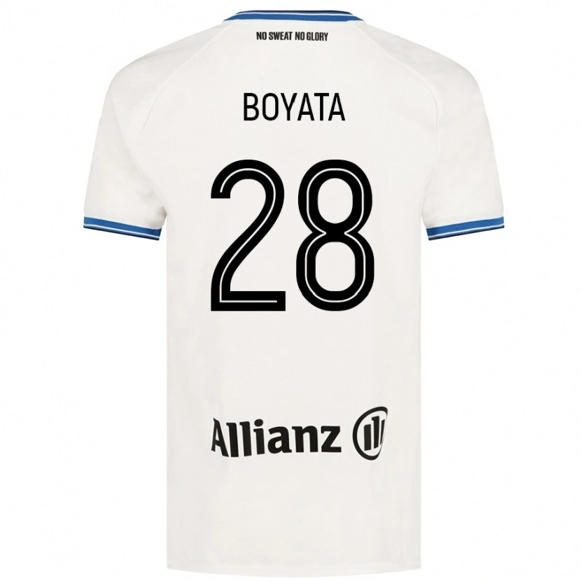 Danxen Enfant Maillot Dedryck Boyata #28 Blanc Tenues Extérieur 2024/25 T-Shirt