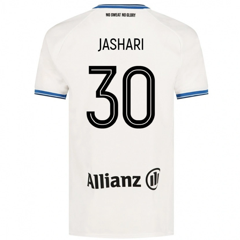 Danxen Enfant Maillot Ardon Jashari #30 Blanc Tenues Extérieur 2024/25 T-Shirt