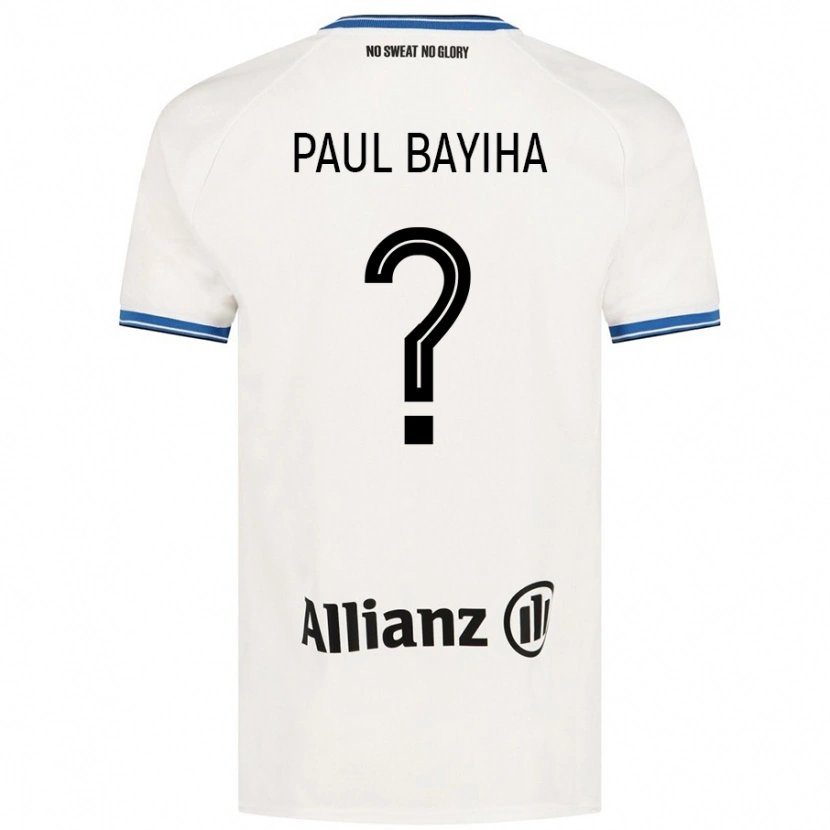 Danxen Enfant Maillot Jean Paul Bayiha #0 Blanc Tenues Extérieur 2024/25 T-Shirt