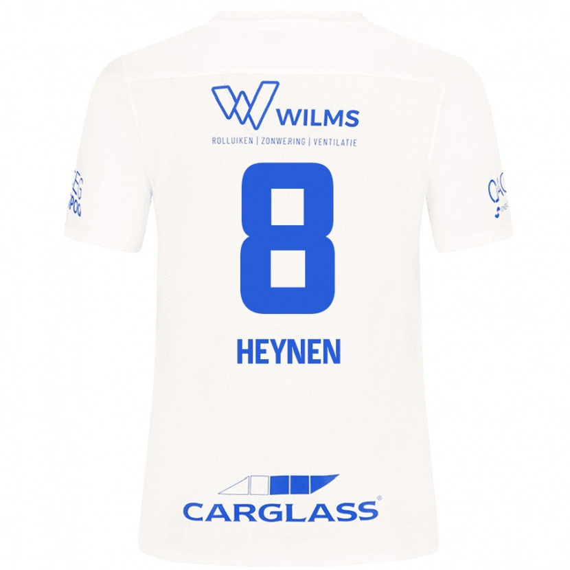 Danxen Enfant Maillot Bryan Heynen #8 Blanc Tenues Extérieur 2024/25 T-Shirt