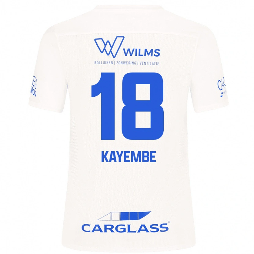 Danxen Enfant Maillot Joris Kayembe #18 Blanc Tenues Extérieur 2024/25 T-Shirt