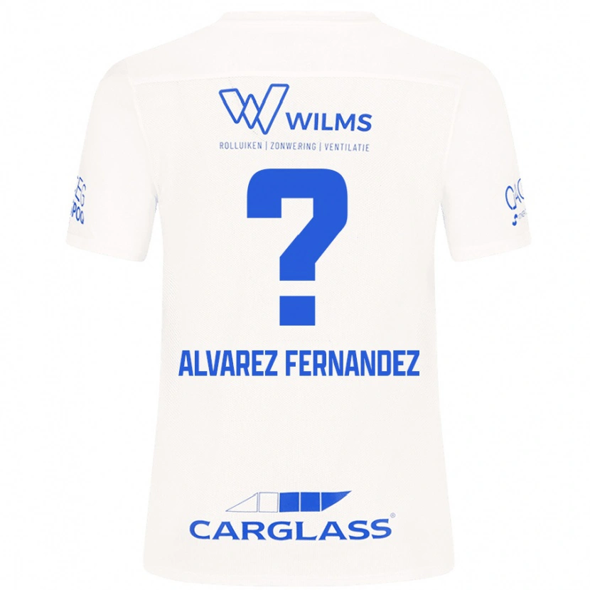 Danxen Enfant Maillot Loïc Alvarez Fernandez #0 Blanc Tenues Extérieur 2024/25 T-Shirt