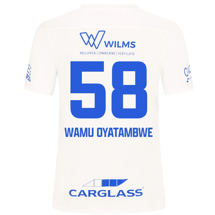 Danxen Enfant Maillot Matthias Wamu Oyatambwe #58 Blanc Tenues Extérieur 2024/25 T-Shirt