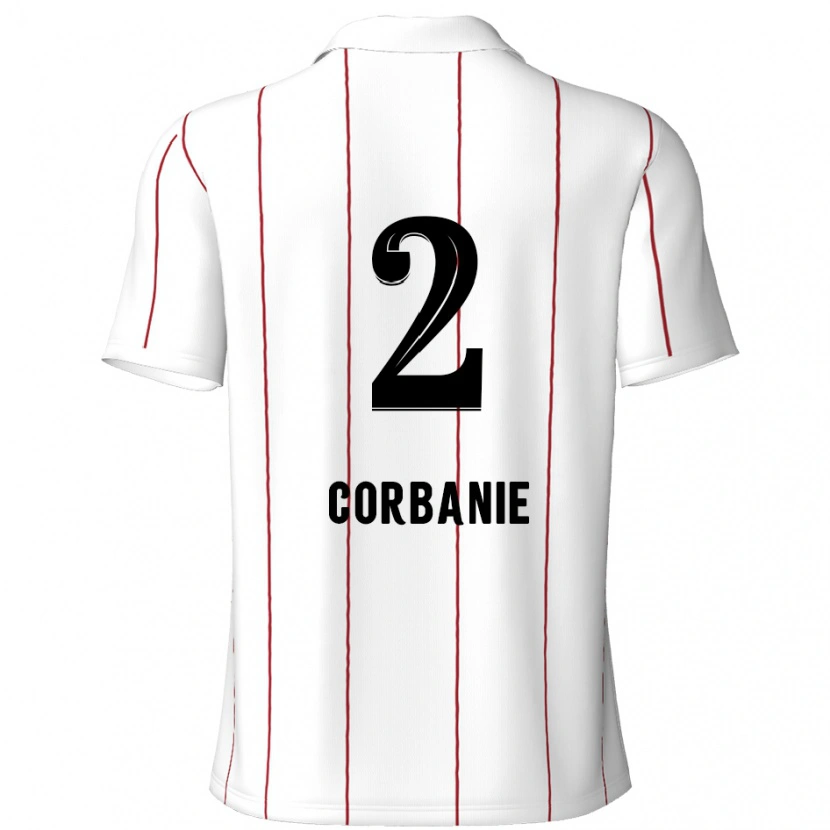 Danxen Enfant Maillot Kobe Corbanie #2 Blanc Noir Tenues Extérieur 2024/25 T-Shirt