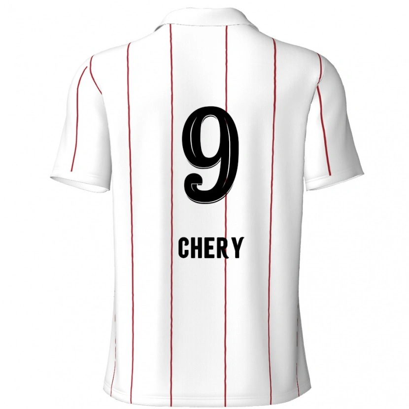 Danxen Enfant Maillot Tjaronn Chery #9 Blanc Noir Tenues Extérieur 2024/25 T-Shirt