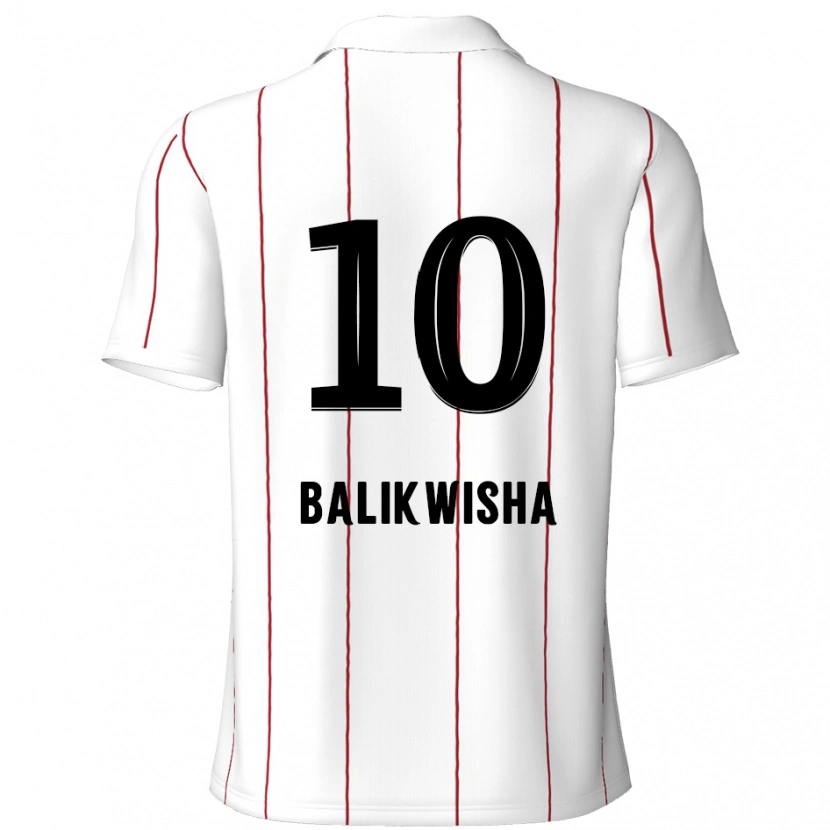 Danxen Enfant Maillot Michel-Ange Balikwisha #10 Blanc Noir Tenues Extérieur 2024/25 T-Shirt