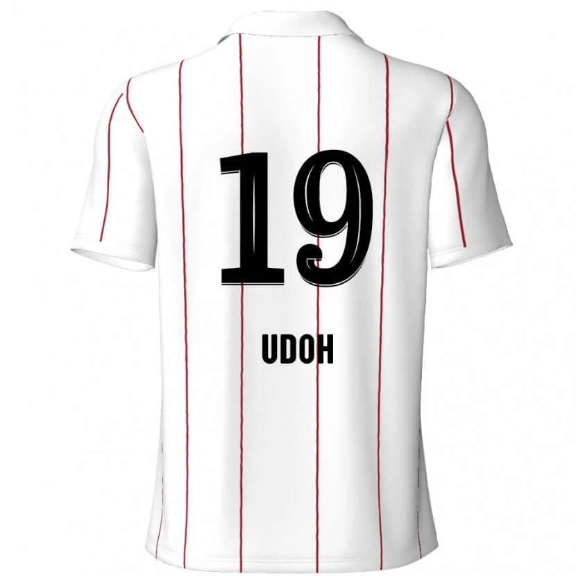 Danxen Enfant Maillot Victor Udoh #19 Blanc Noir Tenues Extérieur 2024/25 T-Shirt