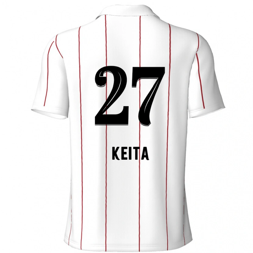 Danxen Enfant Maillot Mandela Keita #27 Blanc Noir Tenues Extérieur 2024/25 T-Shirt