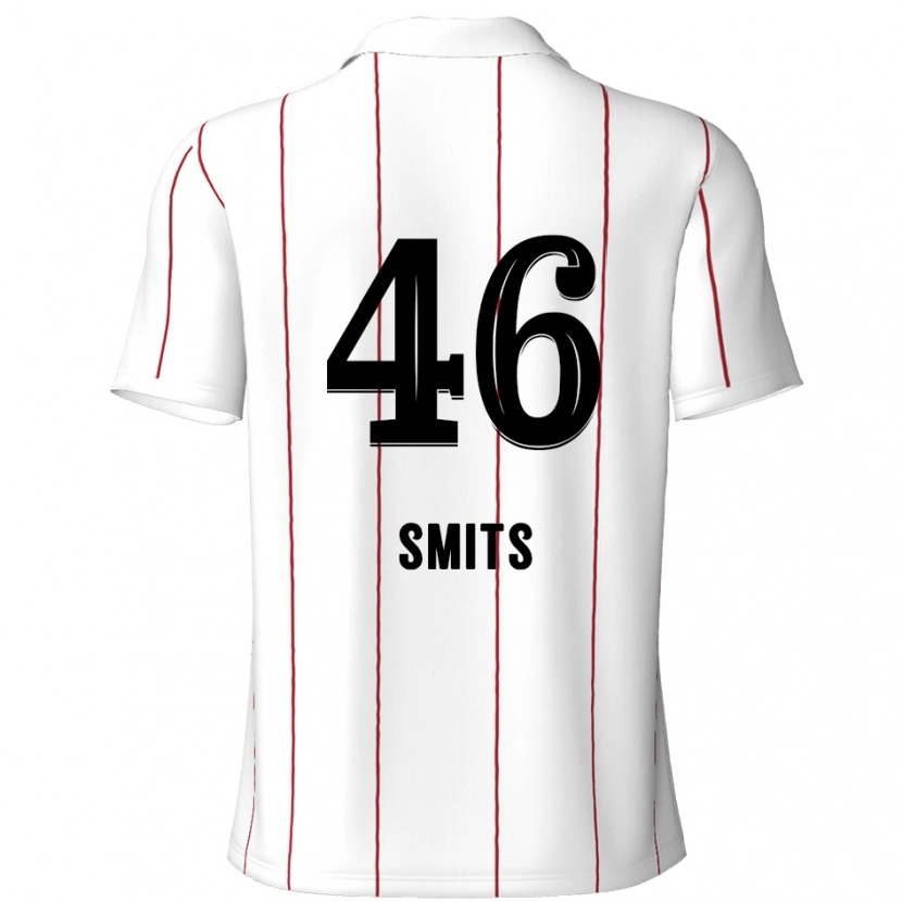 Danxen Enfant Maillot Milan Smits #46 Blanc Noir Tenues Extérieur 2024/25 T-Shirt