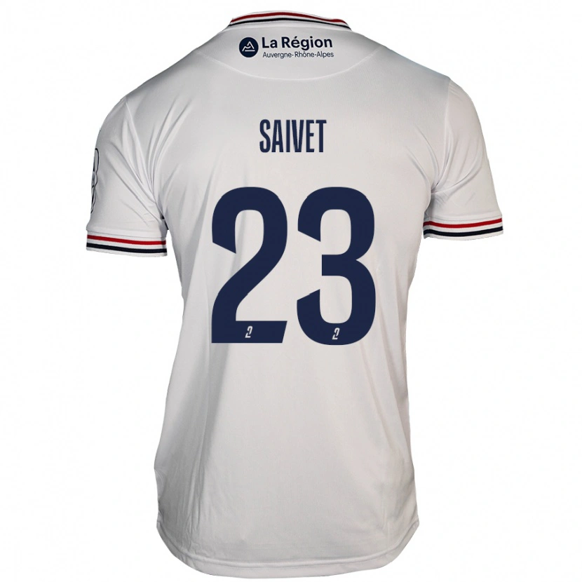 Danxen Enfant Maillot Henri Saivet #23 Blanc Tenues Extérieur 2024/25 T-Shirt