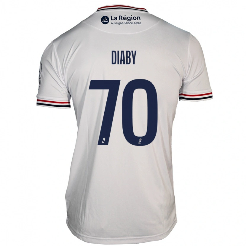 Danxen Enfant Maillot Yadaly Diaby #70 Blanc Tenues Extérieur 2024/25 T-Shirt