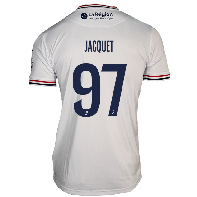 Danxen Enfant Maillot Jérémy Jacquet #97 Blanc Tenues Extérieur 2024/25 T-Shirt