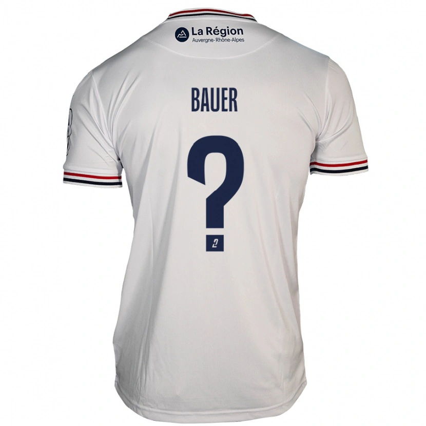 Danxen Enfant Maillot Hugo Bauer #0 Blanc Tenues Extérieur 2024/25 T-Shirt