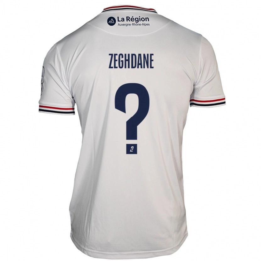 Danxen Enfant Maillot Merwan Zeghdane #0 Blanc Tenues Extérieur 2024/25 T-Shirt