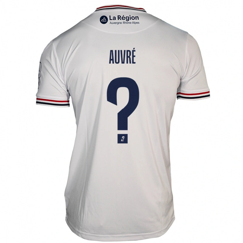 Danxen Enfant Maillot Tom Auvré #0 Blanc Tenues Extérieur 2024/25 T-Shirt