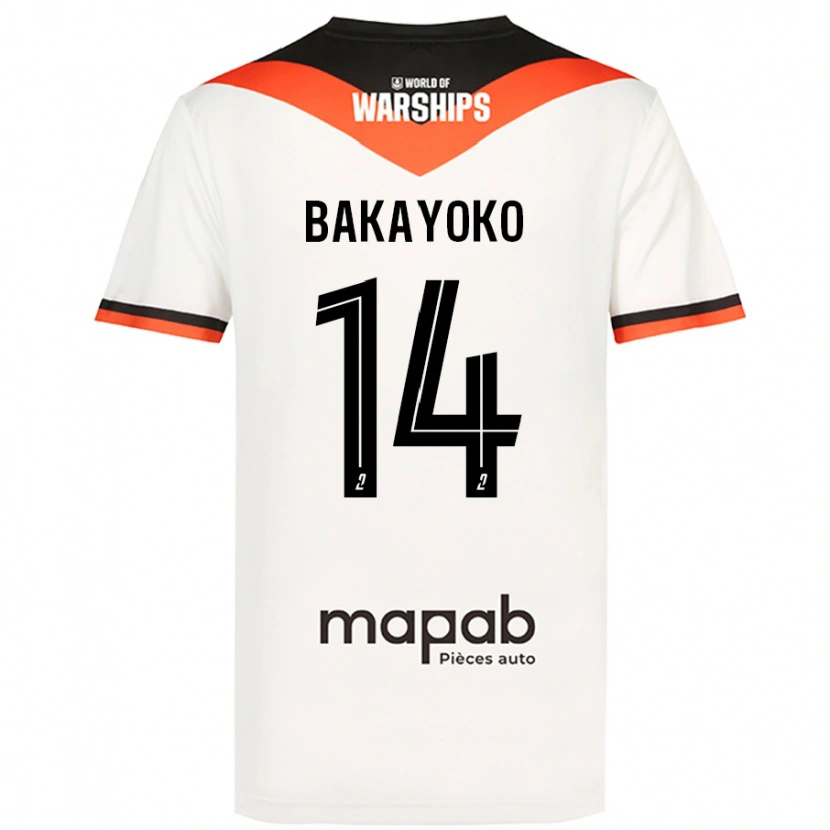 Danxen Enfant Maillot Tiemoué Bakayoko #14 Blanc Tenues Extérieur 2024/25 T-Shirt