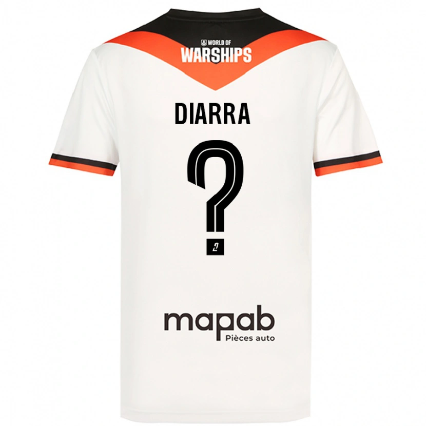 Danxen Enfant Maillot Boubakar Diarra #0 Blanc Tenues Extérieur 2024/25 T-Shirt