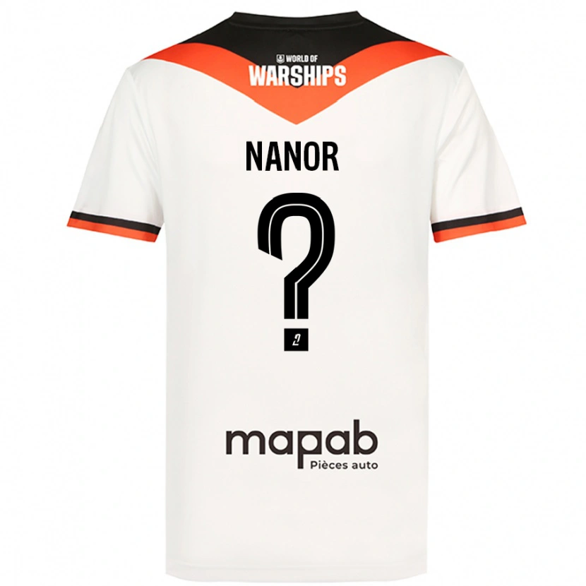 Danxen Enfant Maillot Enzo Nanor #0 Blanc Tenues Extérieur 2024/25 T-Shirt