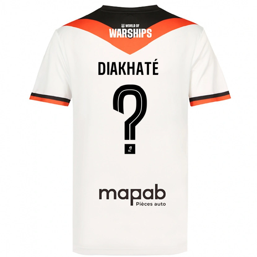 Danxen Enfant Maillot Yanis Diakhaté #0 Blanc Tenues Extérieur 2024/25 T-Shirt