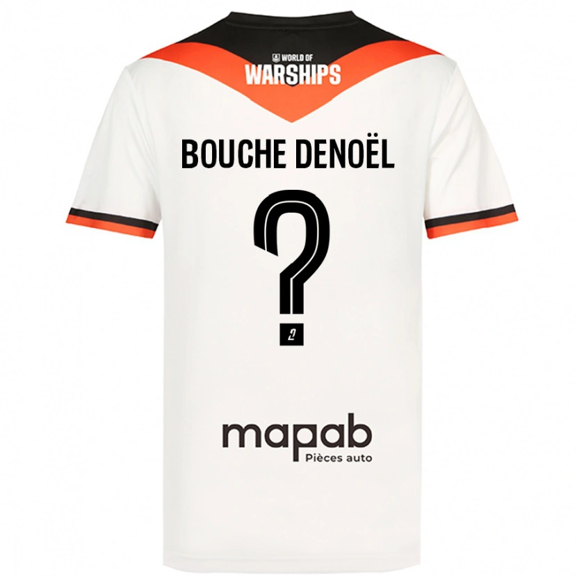 Danxen Enfant Maillot Max Bouche Denoël #0 Blanc Tenues Extérieur 2024/25 T-Shirt