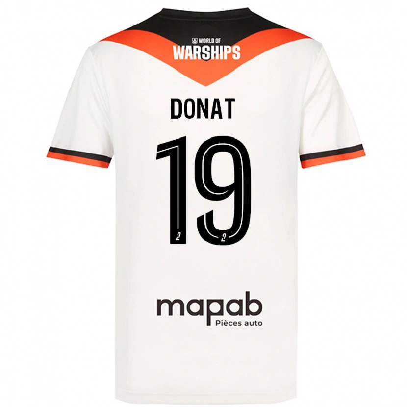 Danxen Enfant Maillot Noa Donat #19 Blanc Tenues Extérieur 2024/25 T-Shirt