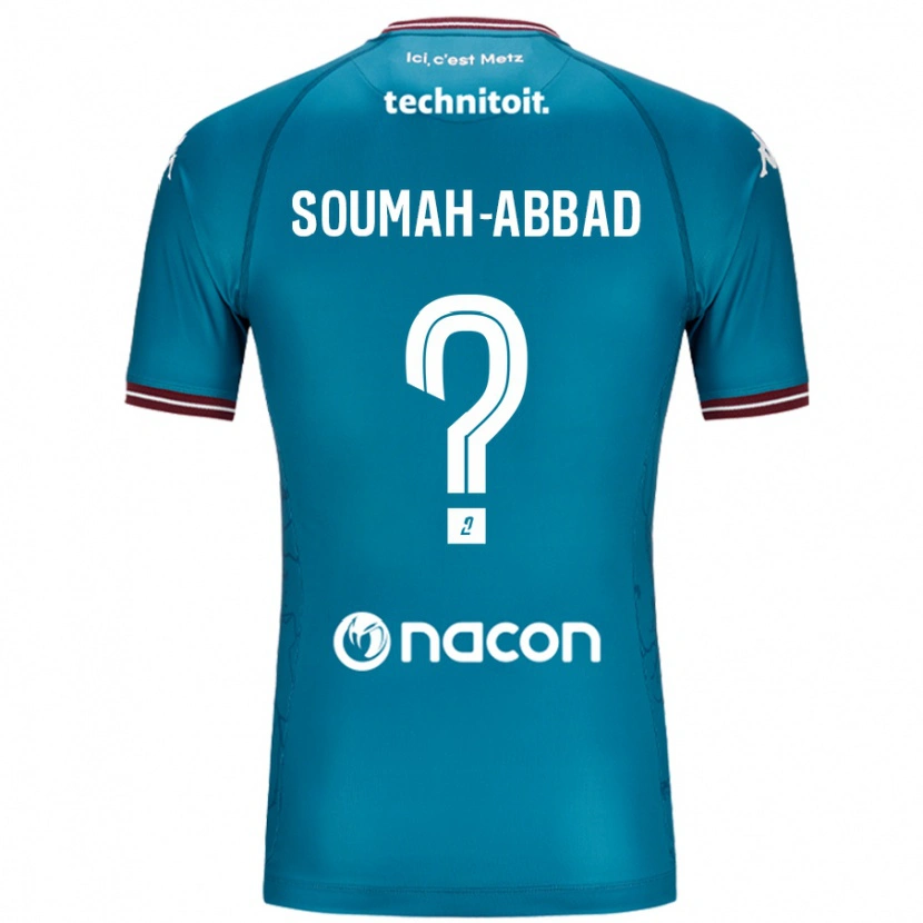 Danxen Enfant Maillot Édouard Soumah-Abbad #0 Bleu Pétrole Tenues Extérieur 2024/25 T-Shirt