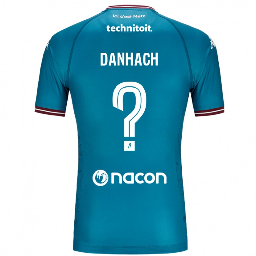 Danxen Enfant Maillot Djebril Danhach #0 Bleu Pétrole Tenues Extérieur 2024/25 T-Shirt