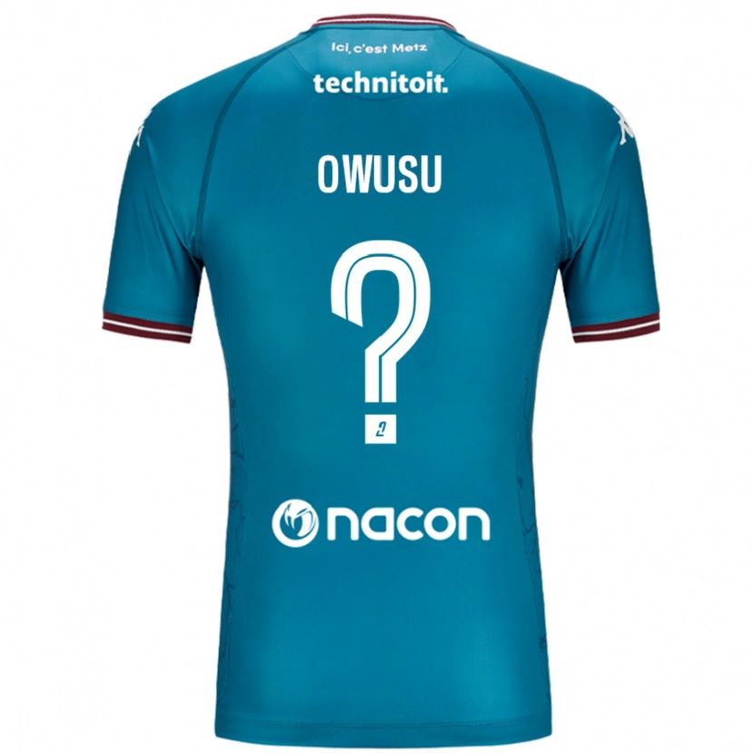 Danxen Enfant Maillot Ryan Owusu #0 Bleu Pétrole Tenues Extérieur 2024/25 T-Shirt