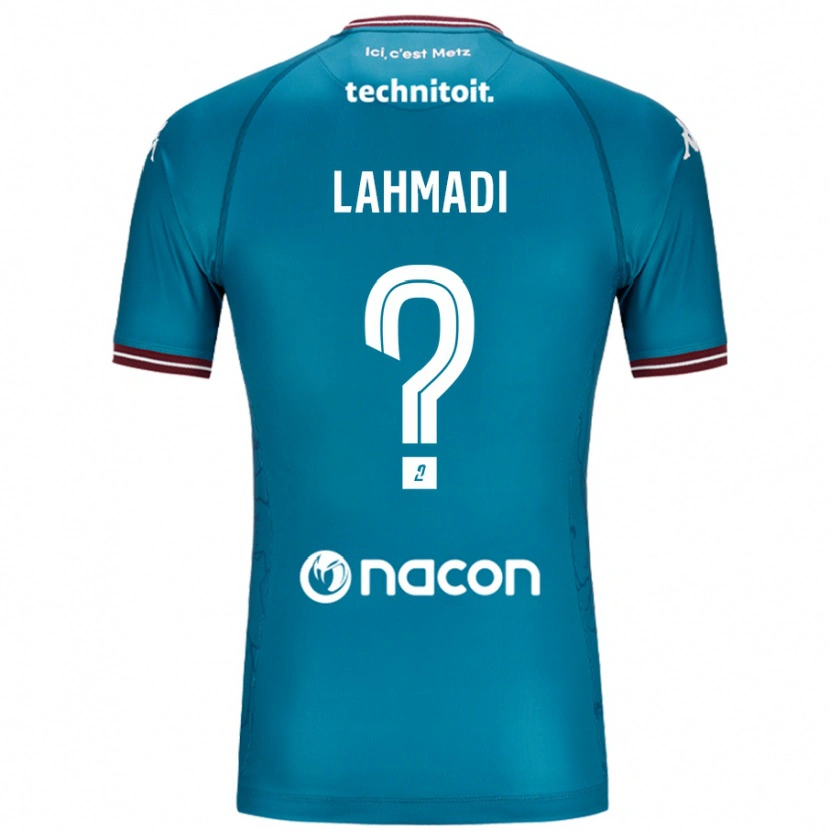 Danxen Enfant Maillot Mehdi Lahmadi #0 Bleu Pétrole Tenues Extérieur 2024/25 T-Shirt