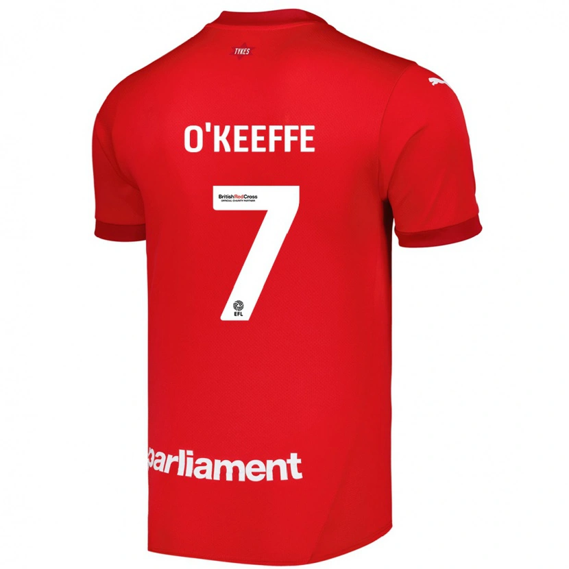 Danxen Homme Maillot Corey O'keeffe #7 Rouge Tenues Domicile 2024/25 T-Shirt