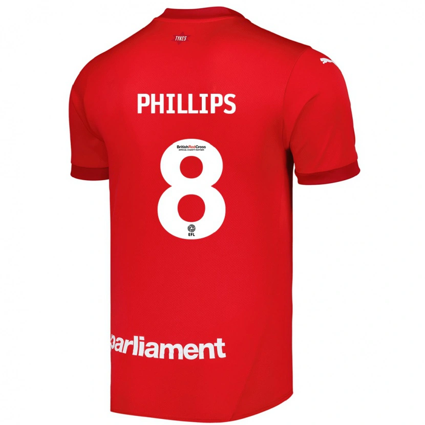 Danxen Homme Maillot Adam Phillips #8 Rouge Tenues Domicile 2024/25 T-Shirt